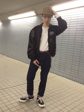 「n-s（ノース）のアイテム」を使った、じゅんじさん（メンズ・175cm）の春コーディネート