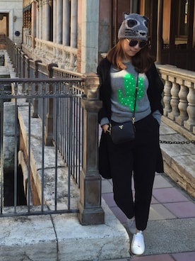 「Accessorize（アクセサライズ）のアイテム（帽子）」を使った、suesueさん（レディース・156cm）の冬コーディネート