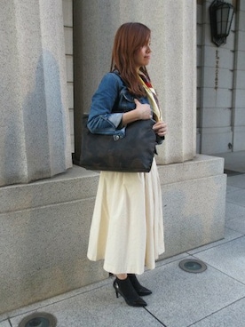 「Felisi（フェリージ）のアイテム」を使った、丸の内店スタッフさん（レディース・155cm）の秋コーディネート