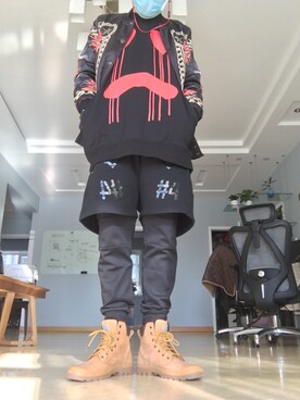 「long clothing（ロングクロージング）のアイテム」を使った、crapthingsさん（メンズ・176cm）の秋コーディネート