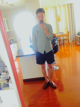 「Trading Post（トレーディングポスト）のアイテム（シューズ）」を使った、BINHさん（メンズ・176cm）の冬コーディネート