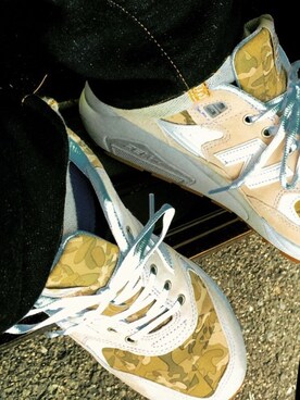 「NEW BALANCE（ニューバランス）のアイテム（スニーカー、ベージュ系）」を使った、Masahiro Inoueさん（メンズ・174cm）の春コーディネート
