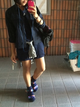 「ORiental TRaffic（オリエンタルトラフィック）の【再値下げ！SALE 50%OFF】【スポーツ系サンダル人気No1！】★スポーツサンダル★5203（サンダル）」を使った、zzzh15さん（レディース・157cm）の秋コーディネート