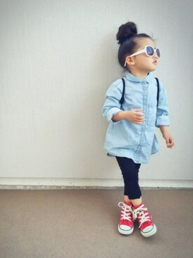 「F.O.KIDS（エフオーキッズ）のアイテム（バッグ）」を使った、rittanさん（キッズ・90cm）の春コーディネート