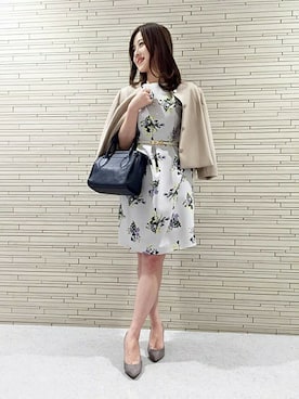 「La TOTALITE（ラトータリテ）のアイテム（ノーカラージャケット）」を使った、La TOTALITE Ikebukuroさん（レディース・154cm）の冬コーディネート
