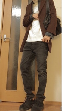 fjskさん（メンズ・175cm）の冬コーディネート