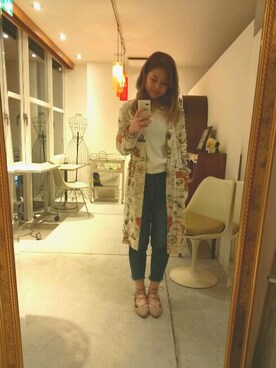 「切りっぱなし」｜「アイテム（パンプス）」を使った、sho-ko さん（レディース・161cm）の春コーディネート