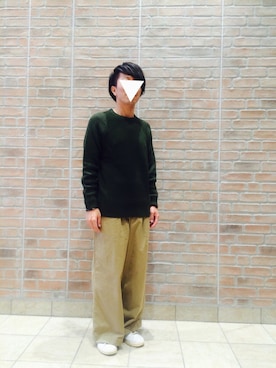 「my beautiful landlet（マイビューティフルランドレット）のアイテム（チノパンツ）」を使った、ry0P3さん（メンズ・170cm）の秋コーディネート