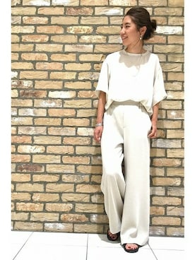 「トーンオントーン」｜norikoさん（レディース・155cm）の夏コーディネート