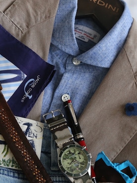 「JACOB COHEN（ヤコブコーエン）のアイテム（財布/小物）」を使った、MUS1号さん（メンズ・173cm）の秋コーディネート