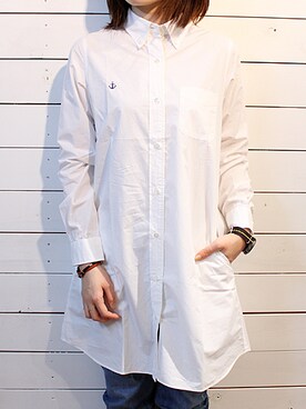 「シャツワンピース」｜「アイテム（その他）」を使った、インディゴフィルさん（レディース・165cm）の冬コーディネート