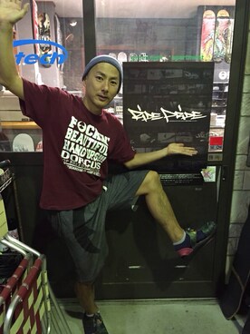 「DORCUS（ドウカス）のアイテム（パンツ）」を使った、TATSUYA"VENIX"NOGAMIさん（メンズ・166cm）の秋コーディネート