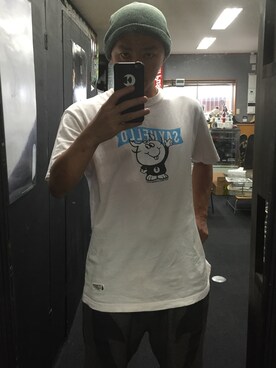 「DORCUS（ドウカス）のアイテム（パンツ）」を使った、TATSUYA"VENIX"NOGAMIさん（メンズ・166cm）の夏コーディネート
