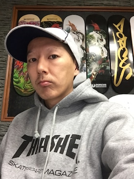 「chapter world（チャプターワールド）のアイテム（トップス）」を使った、TATSUYA"VENIX"NOGAMIさん（メンズ・166cm）の冬コーディネート