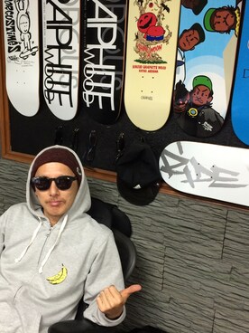 「DORCUS（ドウカス）のアイテム（帽子）」を使った、TATSUYA"VENIX"NOGAMIさん（メンズ・166cm）の秋コーディネート