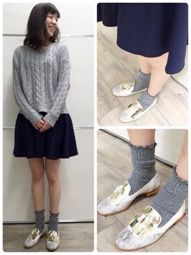 「タッセルローファー」｜み☆キティさん（レディース・157cm）の春コーディネート
