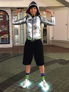 「TOPMAN（トップマン）のアイテム（レッグウェア）」を使った、けみおさん（メンズ・193cm）の秋コーディネート