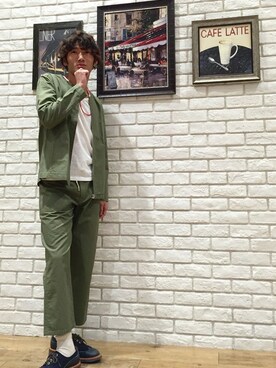 「GGD（ジージーディー）のアイテム（ブルゾン）」を使った、GRANDGLOBAL和歌山店さん（メンズ・172cm）の春コーディネート