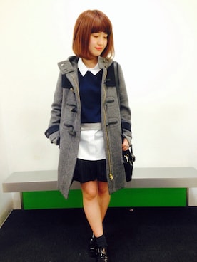 「バッグ」｜「アイテム（ダッフルコート）」を使った、つかぽんさん（レディース・153cm）の秋コーディネート