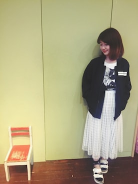 「Onitsuka Tiger × ANDREA POMPILIO（オニツカタイガーアンドレアポンピリオ）のアイテム（ブルゾン）」を使った、つかぽんさん（レディース・153cm）の春コーディネート