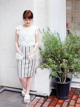 「DOLLUPOOPS（ドールアップウップス）のアイテム」を使った、つかぽんさん（レディース・153cm）の夏コーディネート