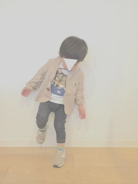 「Dickies（ディッキーズ）のアイテム（ジャケット/アウター）」を使った、a®︎taaさん（キッズ・90cm）の春コーディネート