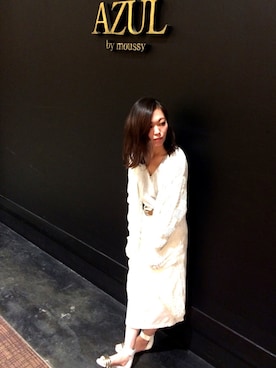 「アイテム（デニムスカート、ホワイト系）」を使った、tsukino adachiさん（レディース・160cm）の春コーディネート