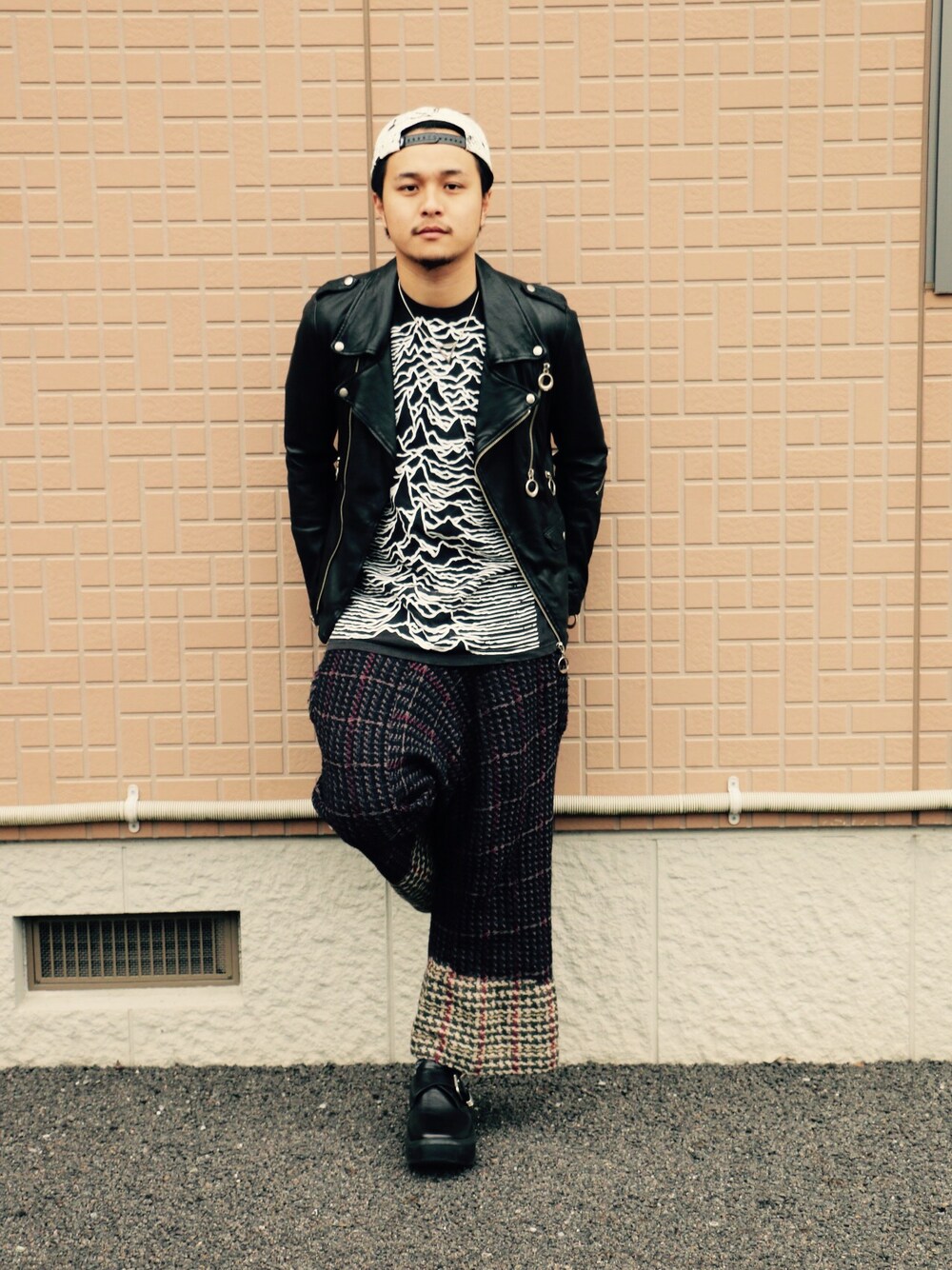 MAKIN JAN MA のライダースジャケットを使った人気ファッション