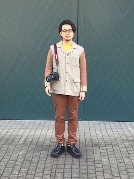 「モンクストラップ」｜TOMOYAさん（メンズ・180cm・20代）の冬コーディネート