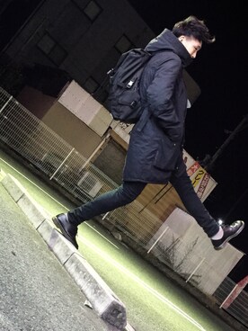 「H&M（エイチ・アンド・エム）のアイテム（モッズコート）」を使った、wataruさん（メンズ・185cm）の春コーディネート