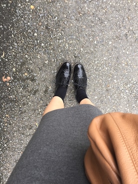 「SQUOVAL（スクオーバル）のアイテム（シューズ）」を使った、だしまきたまごさん（レディース・154cm）の秋コーディネート