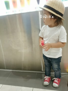 「定番」｜「アイテム（その他）」を使った、RiRiKaさん（キッズ・80cm）の夏コーディネート