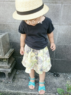 「Pepe（ペペ）のアイテム」を使った、RiRiKaさん（キッズ・80cm）の夏コーディネート
