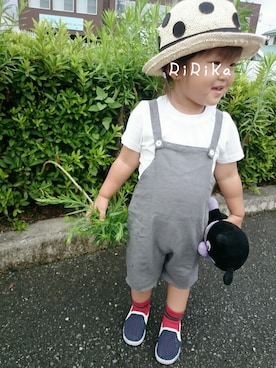 「FRANCESCA（フランチェスカ）のアイテム」を使った、RiRiKaさん（キッズ・80cm）の夏コーディネート