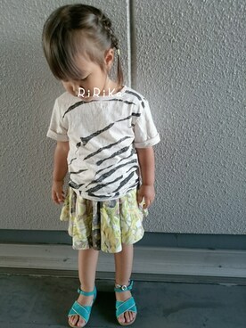 「Pepe（ペペ）のアイテム」を使った、RiRiKaさん（キッズ・90cm）の夏コーディネート