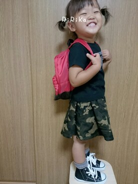 RiRiKaさん（キッズ・90cm）の秋コーディネート
