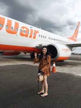 「アイテム（その他トップス、ブラウン系）」を使った、bottomwangさん（レディース・163cm）の秋コーディネート