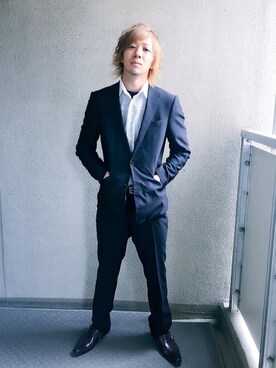 「no brand（ノーブランド）のアイテム（セットアップ）」を使った、きっきっきさん（メンズ・170cm）の春コーディネート