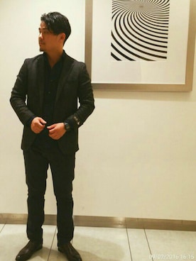 「MICHEL KLEIN HOMME   （ミッシェルクランオム）のアイテム（ジャケット/アウター）」を使った、Bateleuさん（メンズ・173cm）の秋コーディネート