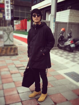「nonnative（ノンネイティブ）のアイテム（その他アウター）」を使った、彭博劭さん（メンズ・175cm）の冬コーディネート