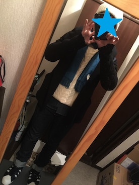 「COMME CA DU MODE（コムサデモード）のアイテム（帽子）」を使った、さくさくさん（メンズ・169cm）の冬コーディネート