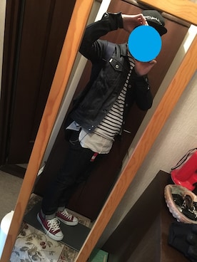 「FACTOTUM（ファクトタム）のアイテム（デニムジャケット）」を使った、さくさくさん（メンズ・169cm）の春コーディネート