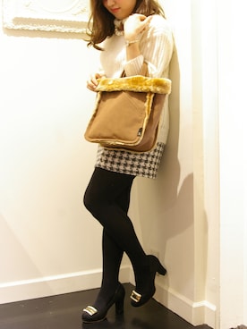 「ROOTOTE（ルートート）のアイテム」を使った、ROOTOTE  STAFFさん（レディース・152cm）の秋コーディネート