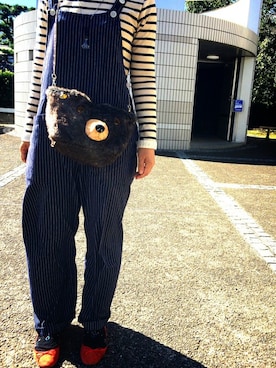 「ネイビー×ホワイト」｜ROOTOTE  STAFFさん（レディース・160cm）の冬コーディネート