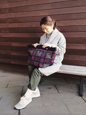 「ROOTOTE（ルートート）のアイテム（バッグ）」を使った、ROOTOTE  STAFFさん（レディース・160cm）の冬コーディネート
