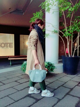 「ROOTOTE（ルートート）のアイテム（バッグ）」を使った、ROOTOTE  STAFFさん（レディース・160cm）の冬コーディネート