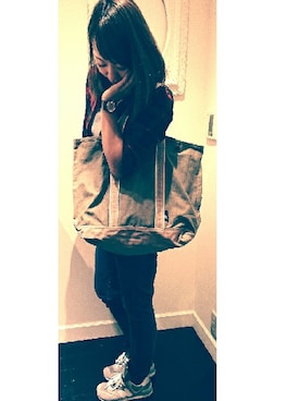 「ROOTOTE（ルートート）のアイテム（バッグ）」を使った、ROOTOTE  STAFFさん（レディース・162cm）の秋コーディネート