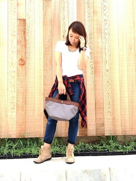 「ROOTOTE（ルートート）のアイテム」を使った、ROOTOTE  STAFFさん（レディース・163cm）の秋コーディネート
