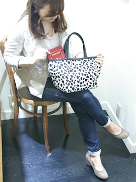 「ROOTOTE（ルートート）のアイテム」を使った、ROOTOTE  STAFFさん（レディース・152cm）の秋コーディネート