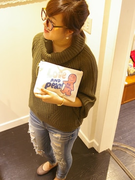 「ROOTOTE（ルートート）のアイテム（財布/小物）」を使った、ROOTOTE  STAFFさん（レディース・156cm）の秋コーディネート